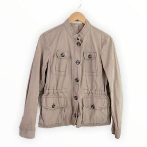 ANN TAYLOR LOFT TAN UTILITY JACKET PARKA SIZE SP